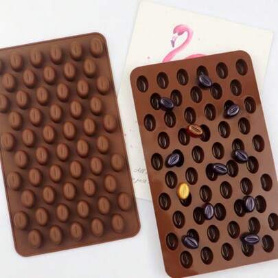 ACZ 2 Pack Cute Coffee Bean Shaped Silicone Chocolate Candy Cake Mold 2216