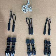 Baizhena Kit di riparazione universale con chiusura lampo - 6 pezzi, per riparazione con cerniera in Zi, adatto per giacche, bagagli, borse - Scorrevoli con zirconi di ricambio con strumenti E-Install