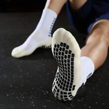 Calcetines antideslizantes de fútbol para hombres y mujeres, calcetines deportivos transpirables con silicona en la suela para fútbol, deportes al aire libre, carrera y ciclismo