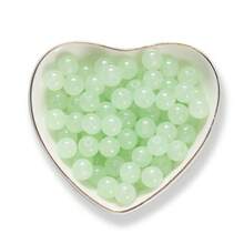 100 Stücke 8mm einfarbige Glasperlen rund für Armband, Halskette, DIY Schmuckherstellung
