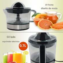 Exprimidor Eléctrico De Cítricos 0.7 Litros – Para Naranjas, Limones Y Pomelos, Potente, Silencioso Y Desmontable, Apto Para Lavavajillas - 查看 5