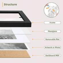 10 Pack 4x6 Photo Frames Set - Black Tabletop/Wall Display For 3.5x5 & 4x6 Pictures, Multi Opening Collage Frame - màu đen - Xem 5