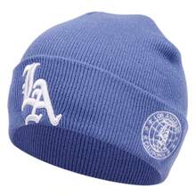 1顶Y2K风格“La Earth”刺绣针织滑雪帽，户外保暖针织帽，休闲百搭冬季保暖帽，适合日常通勤和秋季穿搭 - LA - 查看 9