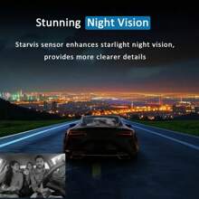 Dual Lens Dash Cam With Night Vision, Dual 1080P Front And Embedded Cameras, Wide Angle Car DVR, 3.16" IPS Screen, 24-Hour Motion Sensor Parking Mode, 32GB Memory Card Loop Recording Battery Capacity 150mAh