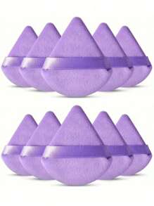mik&joe 50/30/10/5pcs Velvet Triangle Makeup Sponge, Makeup Tools, Reusable Beauty Sponge Puff, Makeup Accessories, Powder Puff, Dry & Wet Use, Summer Makeup Essential, Beach Makeup Tool, Summer Travel Makeup Tool, Suitable For Foundation, Cream, BB Cream, Summer Beauty Tool, Summer Solstice