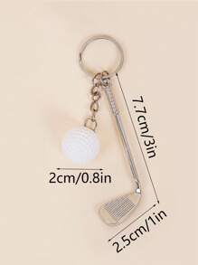 1 Stück Simulation Mini Golfball Schlüsselanhänger, kreativ er Metall Schlüsselring, Autoschlüssel Halter, Tasche Anhänger, Hängedekoration, Paargeschenke, Schule