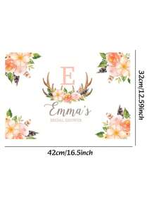 2/4/8 Stück personalisierte, individuell angefertigte Namens-Tischsets für Esszimmertische, hochwertige luxuriöse Gemälde im Restaurantstil mit Blumendesigns, strapazierfähige hochwertige Tischdecke im Restaurantstil, eines der unverzichtbaren Geschenke für Familienmitglieder.