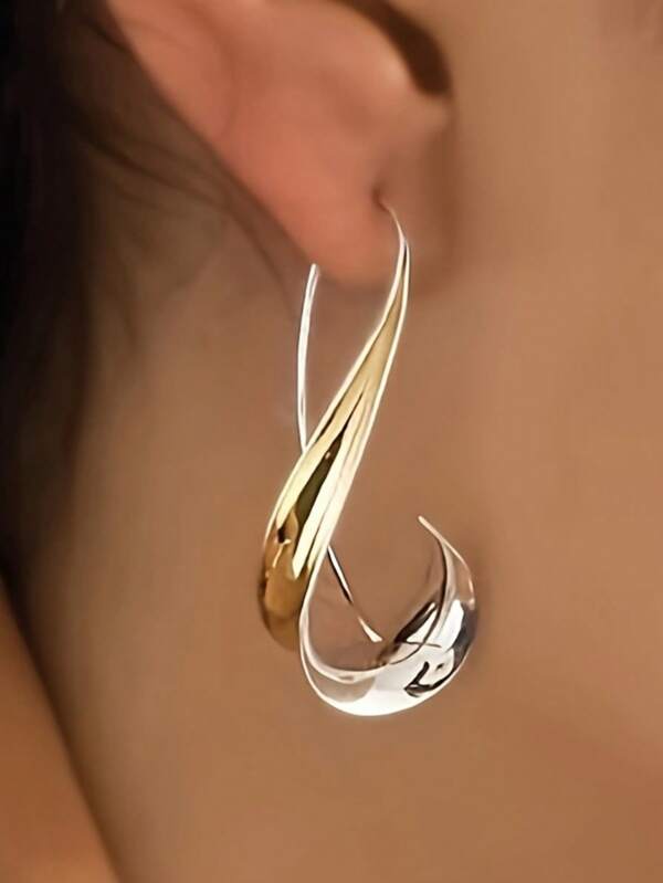 Retro Style Hook Earrings: Unique Irregular Design, Suitable For Bohemian Style, Suitable For Travel Souvenirs And Ladies' Gifts