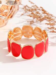 The Color Oil Painting Process Is Fashionable And High-End. It Is A Versatile Alloy Bracelet For Women. The Geometric Creative Bracelet Is Suitable For Both Men And Women For Daily Wear
