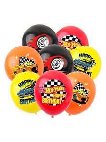 Hot Wheels 17/10PCS Hot Wheels Theme Balloons Party Decor, Full Set Birthday Banner & Assorted Racing Car Balloons For Teens Birthday Event