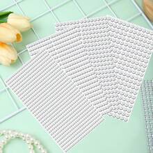 AIBEE Face Gems 1792pcs Self Adhesive Face Jewels, 3/4/5/6mm Gem Stickers Gems Stick On Crystal Rhinestone Stickers For Face Eye Body Hair Nails Make Up And Craft DIY With Pick-Up Tweezer - 珍珠 - 查看 4