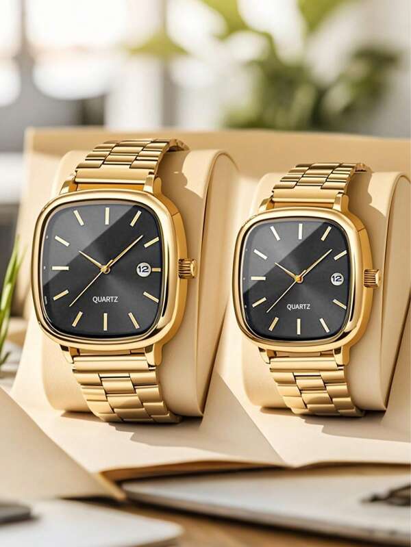 1pc Men Watch High - Quality Quartz Movement, Night Light, Open - Work Dial, Roman Numerals At Four Positions. The Time Display Can Enhance The Temperament. It's Suitable For Elite Outfits, Formal Wear For Business Banquets, And Work Outfits. It Can Improve Men's Charm And Showcase Business Charisma. It Can Be Given As A Gift To Family, Friends, Or Leaders. It Is An Ideal Gift To Express Love On Father's Day.