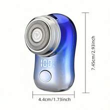 Compact Mini Electric Shaver With Dual Ring Blade Net Intelligent Digital Display And Efficient Shaving Type-C High-Speed Charging Detachable Blade Cleaning For Easy And Worry Free Boarding Battery Capacity 220mAh - Multicolor - View 4