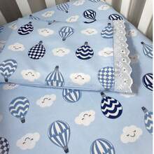 Laura Baby 2-Piece Sheet Set For American Standard Crib Or Mini Crib 100% Cotton - Bóng xanh - Xem 4