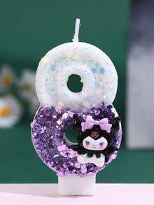 Sanrio 银白玉桂狗主题创意数字蜡烛氛围卡通生日派对蛋糕