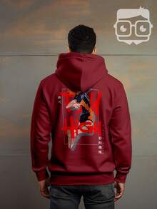 Haikyuu Shoyo Hinata Volleyball Game Cang 0410 NERD VEST Sweatshirt - 紫紅色 - 查看 4