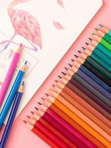 Custom Text Logo Graffiti Painting Colored Pencils Student Cartoon Drawing Painting Brush Creative Cartoon Colorful Oil-Based Color Pencil Drawing Set, School Supplies,Back To School - Multicolor - View 11