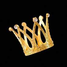 4 piezas Mini adornos de corona de pastel con piedras de strass doradas - Accesorios para hornear de cumpleaños, decoraciones, adornos, adornos pequeños, accesorios, adornos de pastel, decoraciones de pastel, adornos de fiesta, decoraciones de fiesta, apliques, corona, adornos pequeños, adornos, regalos pequeños