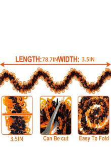 1pc Halloween Decoration, Halloween Metal Wire Wreath With Orange Pumpkin, Black Spiders, Purple Bats, Shiny Metallic Twisted Wreath For Home, Indoor, Outdoor, Party Decor Home Decor Fall Decor Room Decor