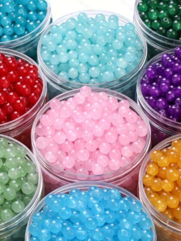 100pcs 8mm Transparent Glass Beads For DIY Jewelry Making Bracelet Necklace
