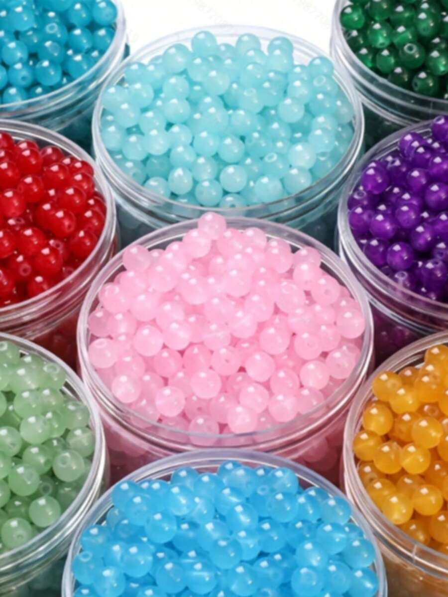 100szt 8mm Przezroczyste szklane koraliki do tworzenia biżuterii DIY Bransoletka Naszyjnik