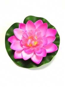 12/8 Stücke künstliche schwimmende Lotus Blumen - realistische weiße & grüne Plastik Lotus Blumen für Heim Dekoration, Aquarium, Hochzeiten, Weihnachten, Valentinstag - ohne Stromversorgung, ohne Behälter, künstliche Outdoor Blumen