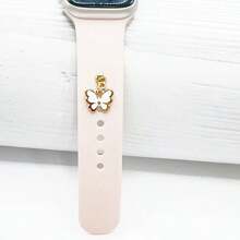 1pc Alloy & Rhinestone Cherry Watch Band Decoration, Suitable For Silicone Watch Straps