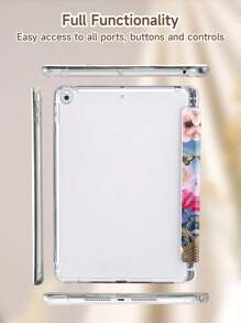 Junk Flower Case Compatible With IPad Pro 11‑Inch 2024 (M4),IPad 10th Generation ,IPad 9th/8th/7th Generation 10.2 Inch Cover ,Compatible With Samsung Galaxy Tab S7 11 Inch,With Auto Wake/Sleep,Four Corners Anti-Fall,Built-In Pen Tray