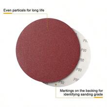60x 9 Inch PSA Sanding Disc 80400 Grit Self Adhesive Sticky Back Sandpaper Disk - 如圖 - 查看 5
