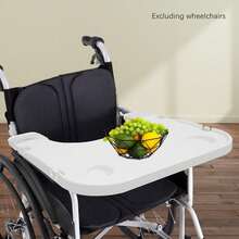 OUKANING Overbed Table Home Furniture Bedroom Aids Accessories Wheelchair Height Adjustable Table Overbed Bedside Table For Home Hospital - White - View 10