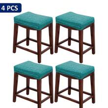 2/4/6/100pcs Rose Jacquard Solid Color Barstool Covers, Modern Minimalist Plain Barstool Covers Suitable For Kitchen, Dining Room, Bar Stool Protection & Decor - Rose - View 23