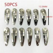 50 件多尺寸空白方形鳄鱼发夹，适用于 DIY 发饰底座和造型组件，用于制作 DIY 串珠首饰