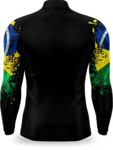 Shirt Long Sleeve T-Shirt Brazil Agro BLACK UV50+ - Black - View 2