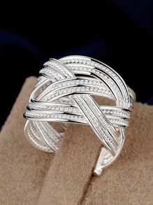 1 Pieza Anillo elegante para mujer para boda, compromiso, fiesta, joyería, regalo del Día de San Valentín