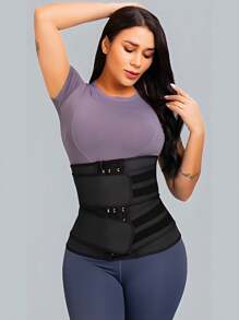 1 pieza de cinturón entrenador de cintura con cremallera doble para hombres y mujeres, cinturón deportivo a prueba de sudor, cinturón de caucho cloropreno con cremallera doble, adecuado para deportes, correr, ejercicio, yoga, oficina, para moldear la cintura diariamente, cinturón de ejercicio para sellado de cintura adecuado para entrenamiento, deportes en casa y caminar