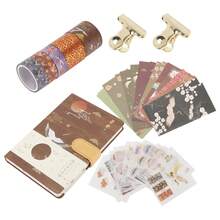 Geschenkset für Handkonten, antike Serie, Songhe, späte Rückgabe, Notizblock mit Schmelzkleber, Hardcover, SuitJinxiangCahier Agenda Paperage Notizblock Taschennotizbuch Journale Blanko-Notizbuch Personalisierte Abreißblätter Größe Notizen Dateien Arbeit Studium Geschäftsgeschenk Zurück zur Schule Ideal für sie Arbeiter Studenten Schulbedarf - A4 - Übersicht 7