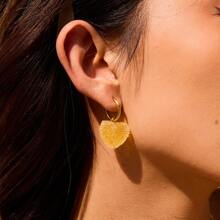 Uworld Women's Sweet Candy Gummy Earrings Colorful Heart Starry Fashion Jewelry 18K Gold-Plated Stainless Steel For Daily Party