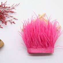 1Meter 8-10cm Colorful DIY Ostrich Feather Trims Crafts Plume Sewing Clothing Accessories White Feathers Ribbon Wedding Party Accessories - Multicolor - View 19