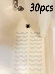 30 Piece Set Of Transparent Anti Slip Bathtub And Shower Floor Stickers - Bathtub Floor Anti Slip Tape - Easy To Stick And Remove - Prevent Slipping And Falling, Bathroom Decoration, Bathroom Accessories