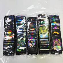 100Pcs Mylar Ziplock Bags,2.36*3.15 Inch,Reusable Aluminum Foil Pouches With Clear Window,Smell-Proof And Sealable Party Gifts Package Bags,3D Laser Holographic Gift Packaging Bags