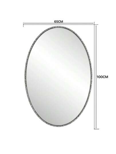 Wand Spiegel Oval Elegante Bathroom ation Bedroom Clear Glass Metal Frame view 4