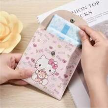 Sanrio Sanrio Hello Kitty Bolsa para armazenamento de absorventes internos, bolsa para guardanapos, bolsa para cosméticos, bolsa de armazenamento multifuncional à prova d'água, bolsa de maquiagem, material escolar de viagem, itens essenciais para viagem, bolsa de maquiagem, itens essenciais para o feriado, bolsas de maquiagem, organizador de maquiagem, presentes para mulheres, estampa de leopardo, salsicha, cachorro, para o feriado de inverno