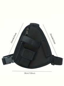 1pc Walkie-Talkie Men's Black Triangle Chest Bag Multifunctional Portable Crossbody Bag For Outdoor Men's Chest Bag Multifunctional Cycling Crossbody Bag Mountaineering Hanging Bag Shoulder Bag Sports Bag