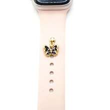 1pc Alloy & Rhinestone Cherry Watch Band Decoration, Suitable For Silicone Watch Straps