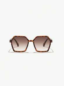 1 Stück Damen Acryl Lässig Geometrischer Rahmen Schwarz Fashion Brille für Strandutensilien und Y2K Accessoires