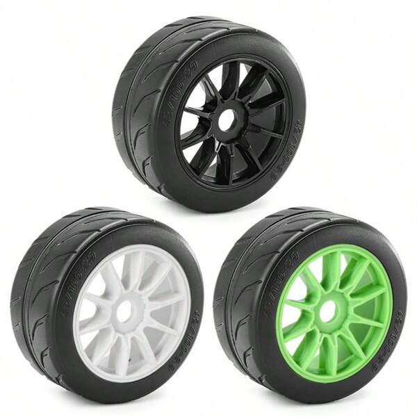 Pneus RC pour voitures à l'échelle 1/7 et 1/8, coupleur de 17 mm, convient pour les modèles ARRMA Felony FSR et Fireburg - Pneus de course haute vitesse - Convient pour les voitures de route GT - Pneus de rechange premium
