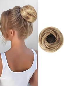 Elegant Women's Bun Hairpiece Hair Extension, 3inch Stretchable Hair Clip Synthetic Wig , High-Temperature Fiber, Versatile For All Hair Types, Secure Fit Design, Hair Accessories Suitable For All Women's Daily Wear And Gatherings