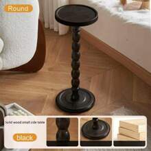 Movable Solid Wood Side Table, Compact Coffee Table For Home, Bedroom Nightstand, Vintage Minimalist Style
