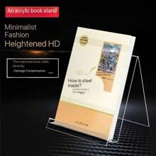 10pcs Acrylic Book Stand, Clear Acrylic Display Shelf, For Books, Music Albums, Artwork, Letter & Postcard Organizer, Desktop Decor For Home Office Library,School Supplies,Back To School