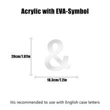 Silver Mirror Alphabet A-Z Wall Stickers - 10/15/20/30cm Tall Letters & Symbols Sold Separately, Dual-Layer Design: Reflective Acrylic Top + 1cm Thick Foam Base With Adhesive, Apply Together For 3D Effect Or Use Only Mirror Layer, Create Custom Words On Walls/Windows, Ideal For Marriage Ceremony Initials, Inspiring Messages In Work Areas, Romantic HOME Displays